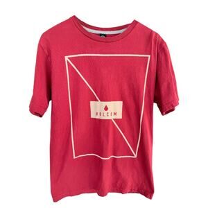 Volcom Graphic T Shirt Mens M Red Logo Skate Surf Short Sleeve Tee